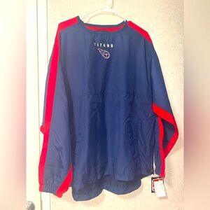 NWT Tennessee Titans NFL Puma Blue & Red Rain Coat Wind Breaker Medium Football